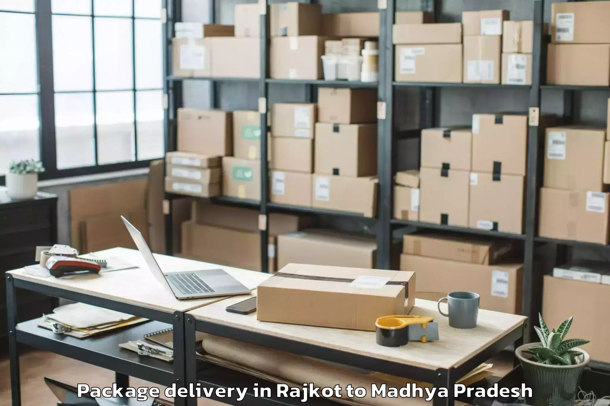 Reliable Rajkot to Isagarh Package Delivery